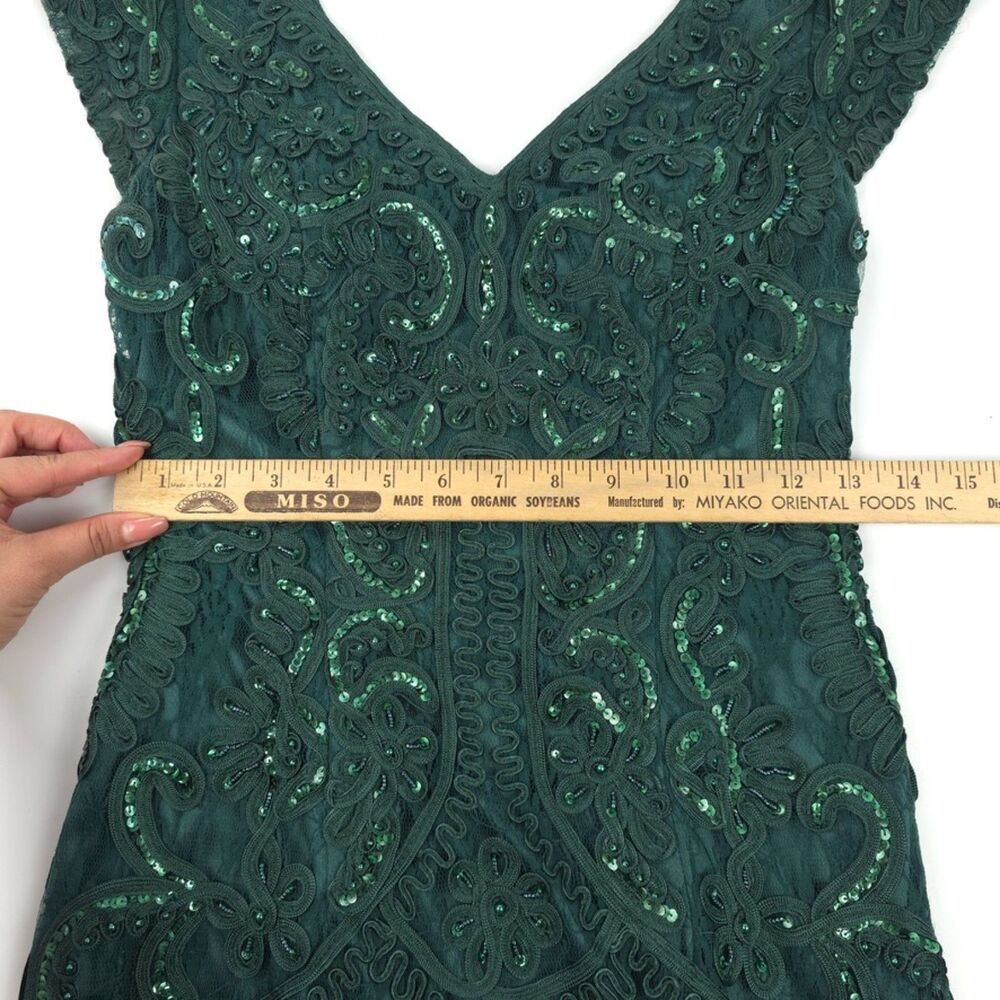 VINTAGE Sue Wong Bead Embellished Maxi Gown Romantic Feminine Ethereal Formal 4 - Picture 4 of 16